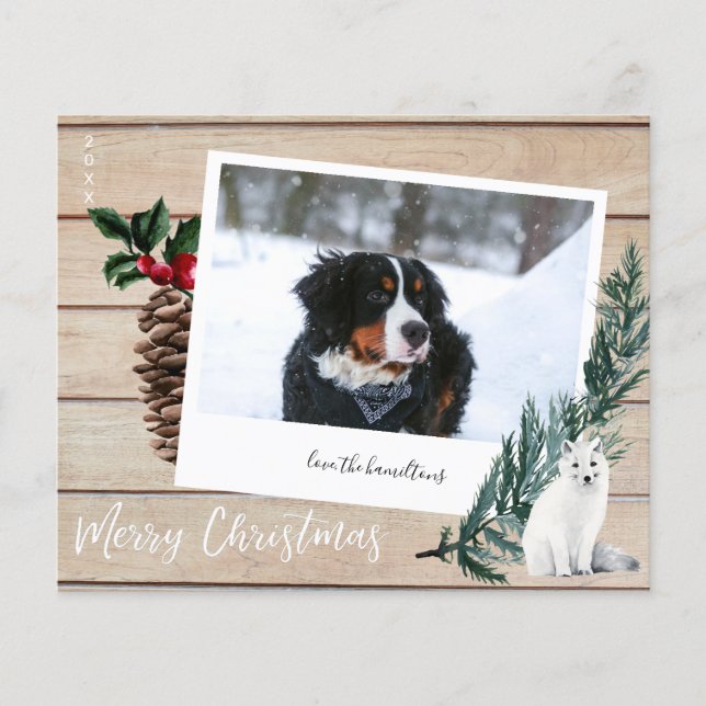 Budget Frohe Weihnachtsbaum, Hund & Instant Foto Flyer (Vorne)