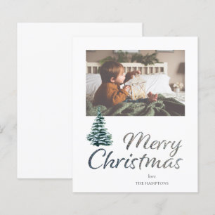 Budget Frohe Weihnachtsbaum & Silver Glitzer Foto