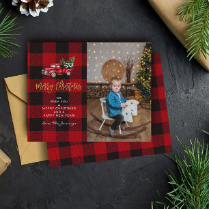 Budget Frohe Weihnachtswagen & Buffalo C Foto