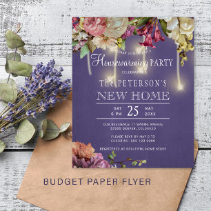 Budget Frühlings-Blumen-Haus-Einweihungsparty-Einl Flyer