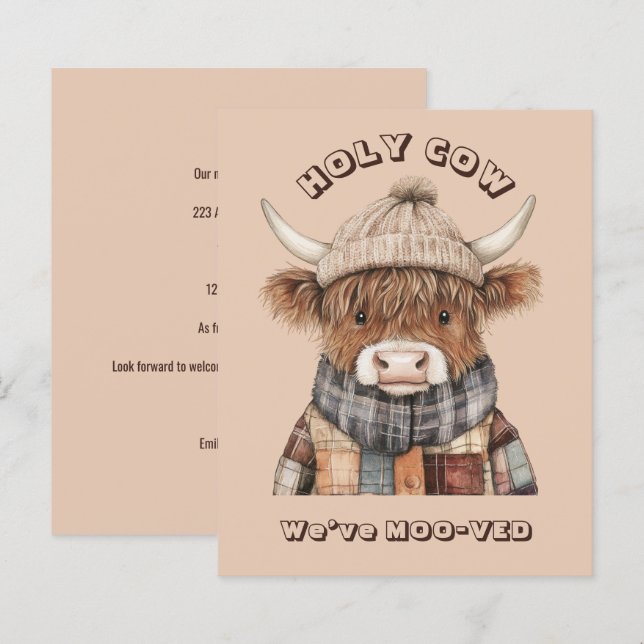 Budget Fun Highland Cow Cream New Address (Vorne/Hinten)