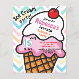 Budget Fun Ice Creme Party Einladung zum Geburtsta