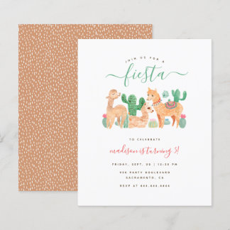 Budget Fun Watercolor Llama Fiesta Kindergeburtsta