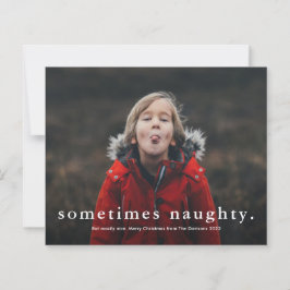Budget Funny Naughty 3 Foto Weihnachtskarte