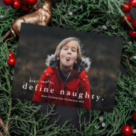 Budget Funny Naughty 3 Foto Weihnachtskarte