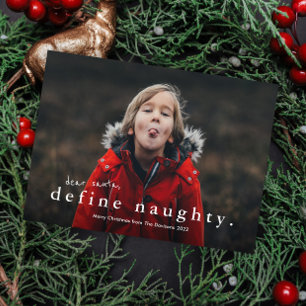 Budget Funny Naughty 3 Foto Weihnachtskarte