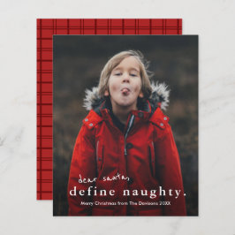 Budget Funny Naughty Foto Weihnachtskarte