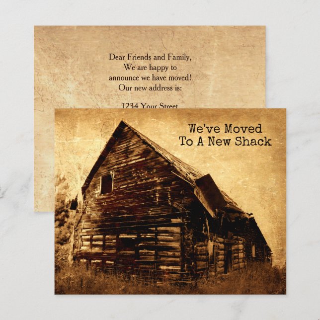 Budget Funny Old Shack Moving New Address Country (Vorne/Hinten)