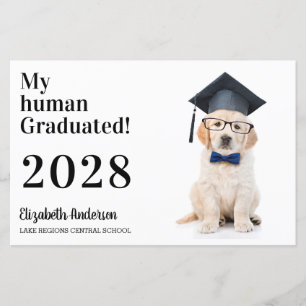 Budget Funny Puppy Graduate Abschluss Einladung