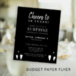 Budget für jedes Alter Männer Geburtstagsfeier Flyer<br><div class="desc">Moderne stilvolle minimale Beifall zu 40 Jahren Männer Meilenstein Geburtstag BUDGET Überraschung Party Einladung PAPER FLYER mit eleganten zeitgenössischen Typografie-Skript. Geeignet für alle Altersstufen, Männer zum Geburtstag: 21., 30., 40., 50., 60., 70., 75., 80., 90., 100. BITTE LESEN SIE DIES VOR DEM KAUF! Dies ist eine preisgünstige Karte, die auf...</div>