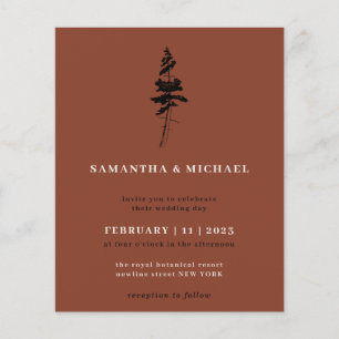 Budget für Terracotta Burnt orange Forest Pine Tre Flyer