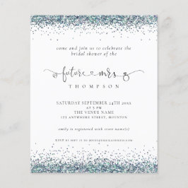 Budget Future Frau Blue Glitzer Brautparty