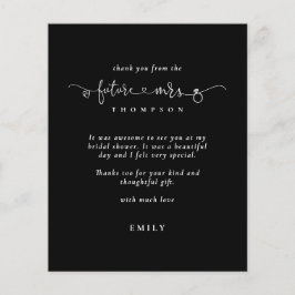 Budget Future Frau Brautparty Black Danke