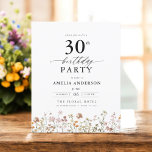 Budget Garden Floral 30. Geburtstag Einladung<br><div class="desc">Feiern Sie stilvoll mit einer Blumenkalligraphie aus dem 30. Jubiläum, perfekt für einen Meilenstein. Mit lebendigen Blumenmotiven und eleganter Kalligraphie Set diese Einladung einen skurrilen und dennoch raffinierten Ton für Ihre Feier. Das üppige Gartenthema verbindet natürliche Schönheit mit anmutiger Typografie und schafft einen zeitlosen und einladenden Look. Ideal für Ansammlungen...</div>