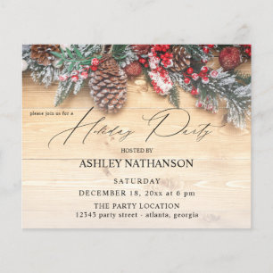 Budget Garland & Berries Rustikale Feier Flyer