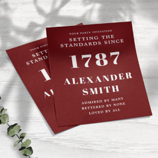 Budget Geburtstag Einladung Red White Flyer