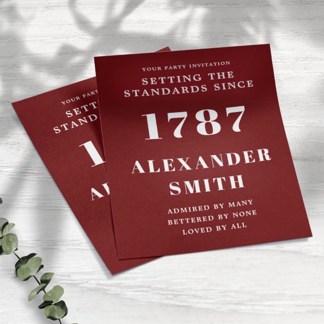 Budget Geburtstag Einladung Red White Flyer (Von Creator hochgeladen)