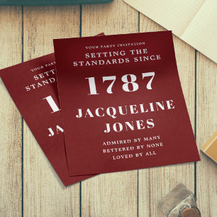 Budget Geburtstag Einladung Red White Flyer