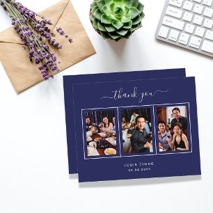 Budget Geburtstag Marine Blue Foto danke Karte