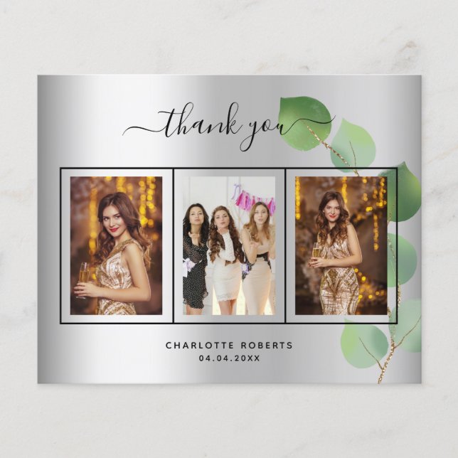 Budget Geburtstag Silbereukalyptus Foto vielen Dan (Vorderseite)