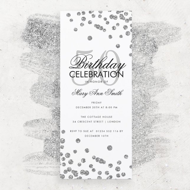 Budget Geburtstagspartei Glitzer Confetti Silver (Von Creator hochgeladen)