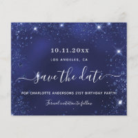 Budget Geburtstagsparty Blue Glitzer Staub rett Da