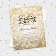 Budget Geburtstagsparty Elegante Gold Sparkle Ligh