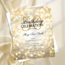 Budget Geburtstagsparty Elegante Gold Sparkle Ligh