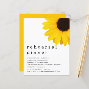 Budget Gelbe Sonnenblume Probe Abendessen einladen