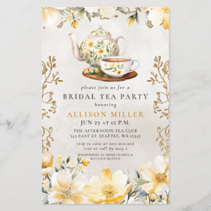 Budget Gelbes Blumentee Party Brautparty