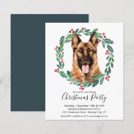 Budget German Shepherd Dog Weihnachts-Party Einlad