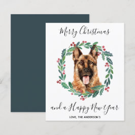 Budget German Shepherd Hund Frohe Weihnachtskarte