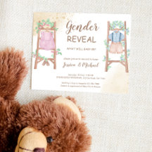 Budget Geschlecht enthüllt Baby-Dusche einladen