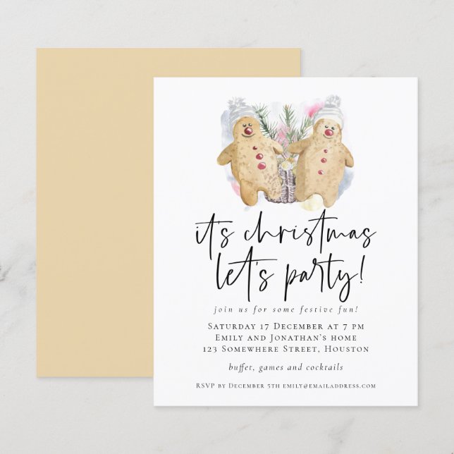 Budget Gingerbread Männer Weihnachten Lasse Party  (Vorne/Hinten)