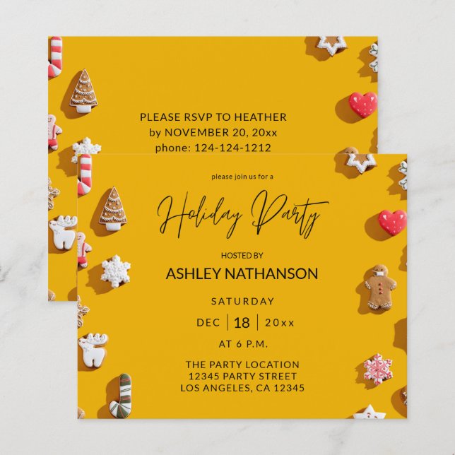 Budget Gingerbrei Cookie Holiday Party (Vorne/Hinten)