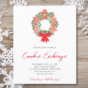 Budget Gingerbrot Cookie Exchange Holiday Einladun