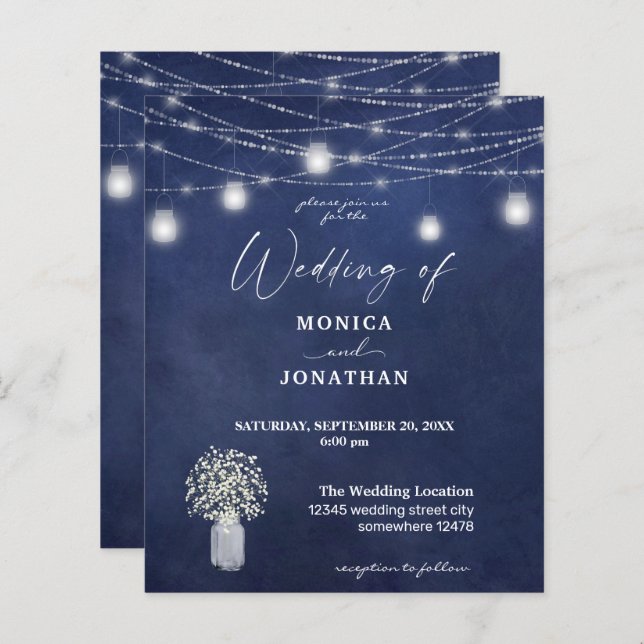 Budget Gipskraut, Chalkboard, String Lights (Vorne/Hinten)