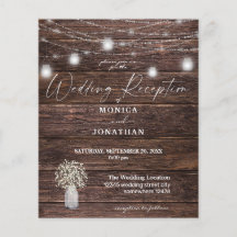 Budget Gipskraut Wood Lights Hochzeitsempfang