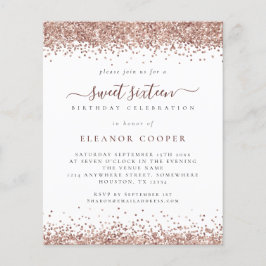 Budget Glam Rose Gold Glitzer 16 . Geburtstag Einl