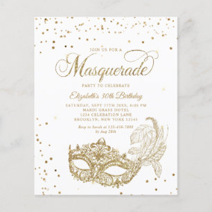 BUDGET Glam Weißgold Foto-Maskenball-Geburtstag