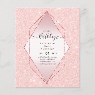 BUDGET Glitter Glam Foil Pretty Girly Any Age Flyer