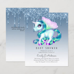 BUDGET Glitter Unicorn Baby Girl Shower