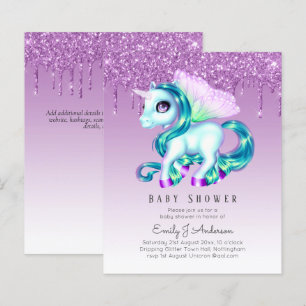 BUDGET Glitter Unicorn Baby Girl Shower