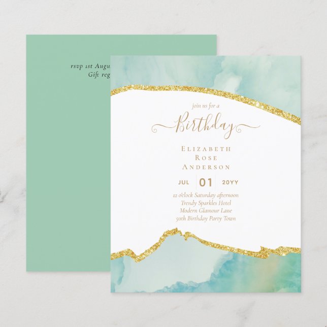 BUDGET Glitzer Glam Agate Hübsch Jegliches Alter (Vorne/Hinten)