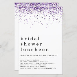 Budget Glitzer Lila Brautparty Einladung