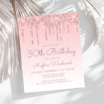 Budget Glitzer Tropfen Rosa 30. Geburtstag Einladu<br><div class="desc">Dieses trendige 30. Geburtstagsjubiläum besticht durch eine funkelnd Rosa-Imitat Glitzer Tropfen-Grenze und rosa Omelett. Die Worte "30. Geburtstag" und der Name des Ehrengast erscheinen in lässig rosa Handschrift,  mit der Erholung des anpassbaren Textes in rosa Sans Serif Schriftart. Das gleiche rosa Glitzer Tropfen-Design wird auf der Rückseite angezeigt.</div>