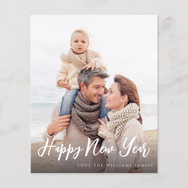 Budget Glück Neujahr Minimalistisch Chic Foto 4 Ve Flyer (Vorne)