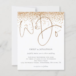 Budget Gold Confetti Glitzer Wir machen Hochzeit E