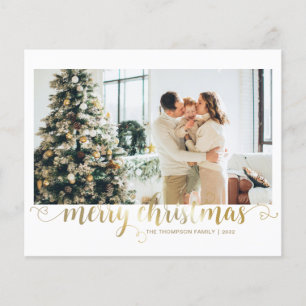 BUDGET Gold Frohe Weihnachts-Herz-Script-Foto
