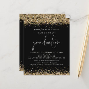 Budget Gold Glitzer 2024 Abschluss Black Invite
